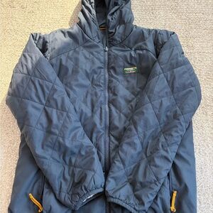 L.L. Bean Kids' Navy Quilted Hooded reversible Puffer Jacket